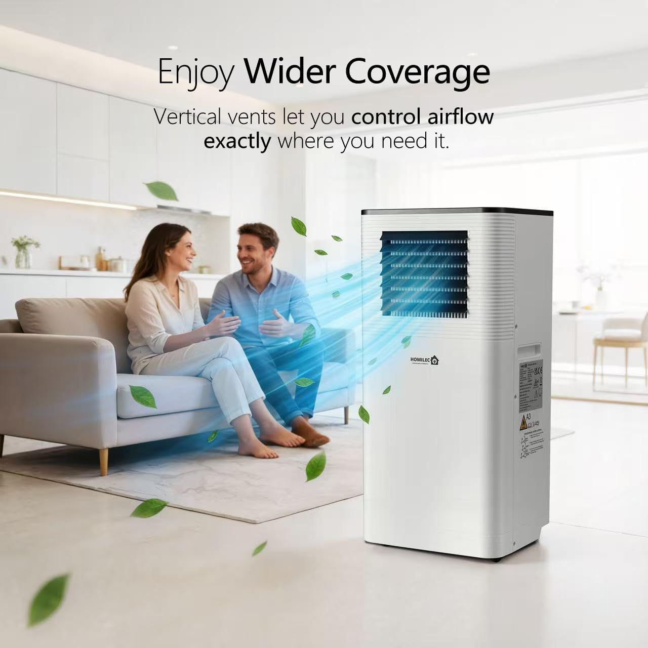 Portable Air Conditioner - 9000 BTUs, 4-in-1 Cooling, Dehumidifying, Fan and Sleep modes, 24 hr Timer, Window Kit, Class A Energy Effcient AC Unit for Office & Home