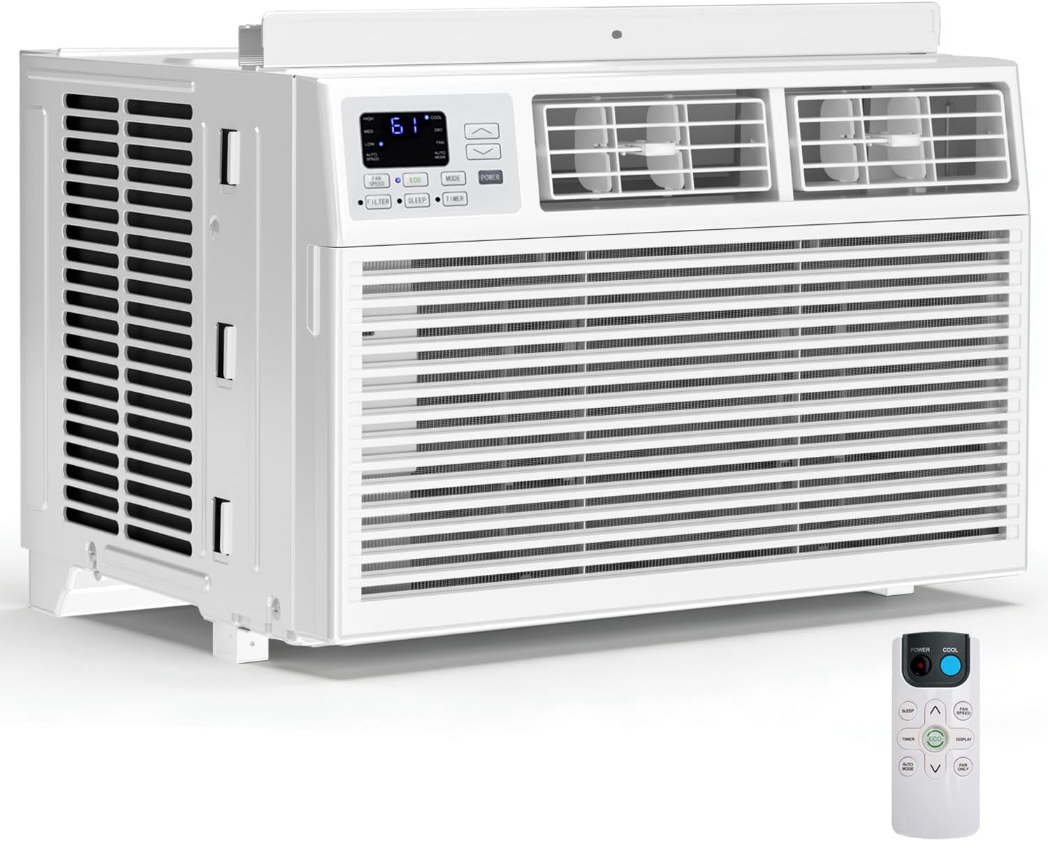 14,000 BTU Window Air Conditioner, 3-in-1 AC Unit with Dehumidifier for Large Room/Living Room Up to 700 Sq. Ft, Quiet & Energy Saving Window AC with Remote, 4 Fan Speeds, 24H Timer