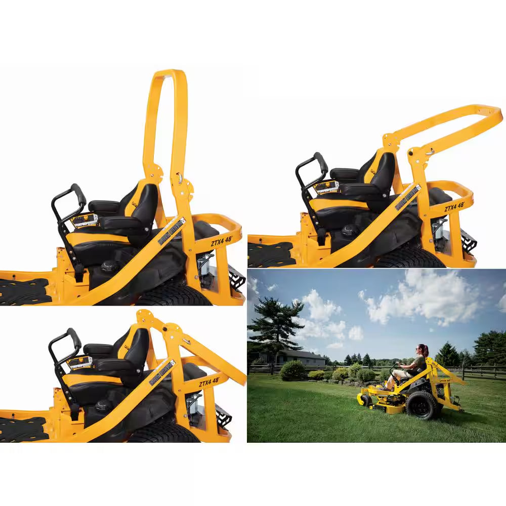 60-Inch Zero Turn Riding Lawn Mower with 24 HP V-Twin Engine, Fabricated Deck & Front Suspension