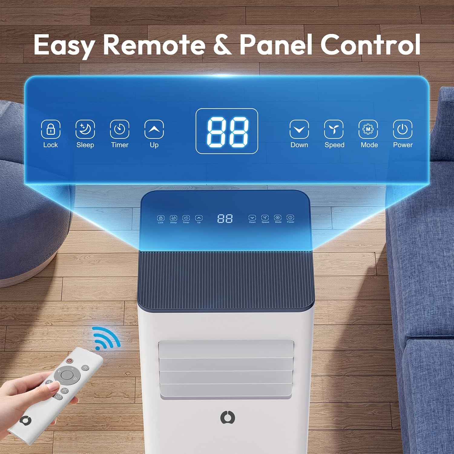 AirOrig Portable Air Conditioner, 9000 BTU Air Conditioning Unit with Cooling, Fan, Dehumidifier & Sleep Mode, Air Conditioners with Window Kit and 24H Timer for Home Bedroom Office