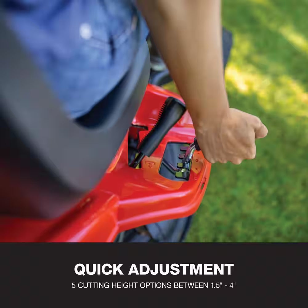 30-Inch Gas Rear Engine Riding Lawn Mower with 10.5 HP Engine, 6-Speed Manual Drive & Mulch Kit