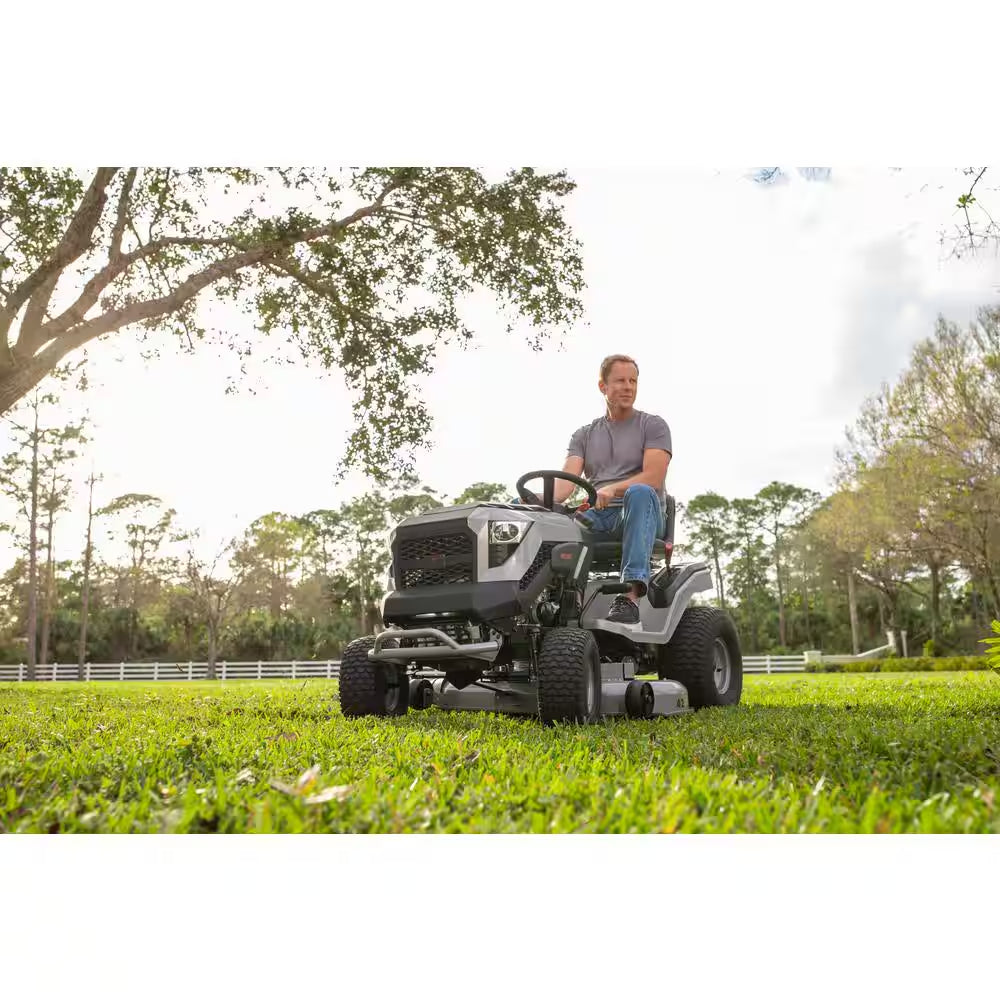 42-Inch Gas Riding Lawn Tractor with 19 HP Engine & Automatic Transmission