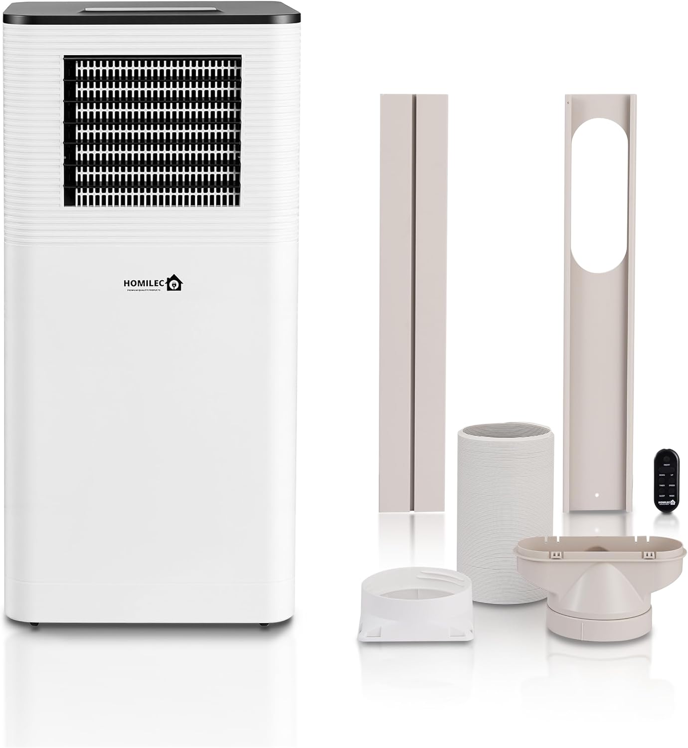 Portable Air Conditioner - 9000 BTUs, 4-in-1 Cooling, Dehumidifying, Fan and Sleep modes, 24 hr Timer, Window Kit, Class A Energy Effcient AC Unit for Office & Home