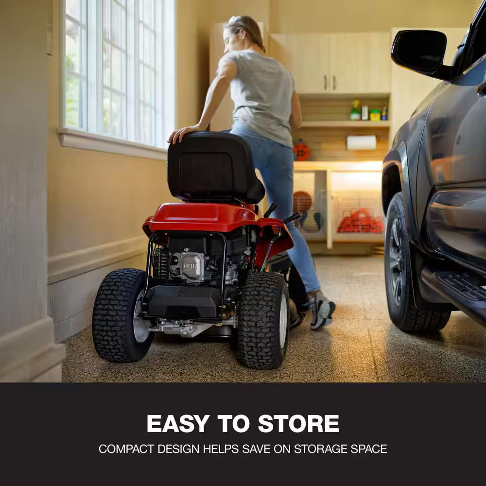 30-Inch Gas Rear Engine Riding Lawn Mower with 10.5 HP Engine, 6-Speed Manual Drive & Mulch Kit