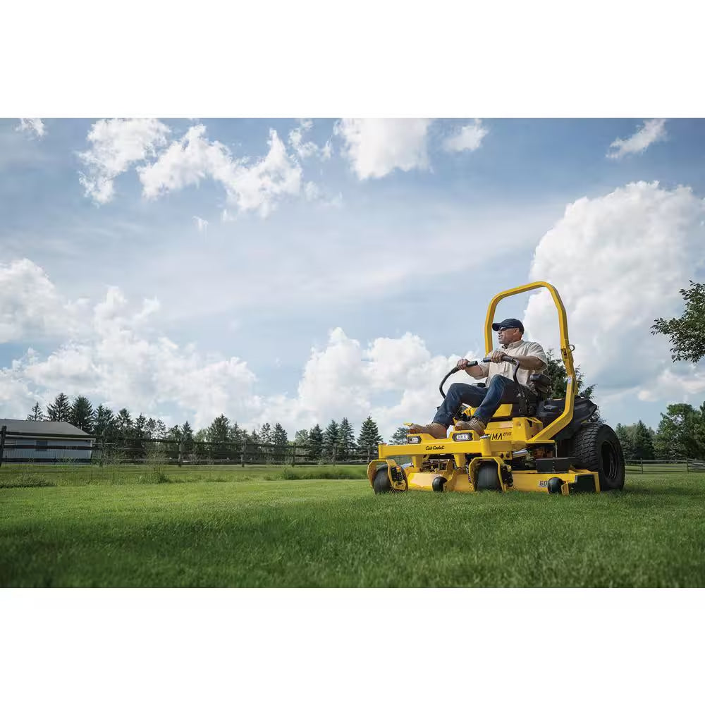 60-Inch Zero Turn Riding Lawn Mower with 24 HP V-Twin Engine, Fabricated Deck & Front Suspension