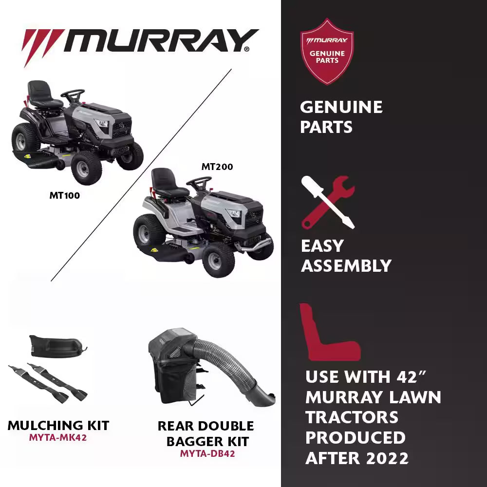 42-Inch Gas Riding Lawn Tractor with 19 HP Engine & Automatic Transmission