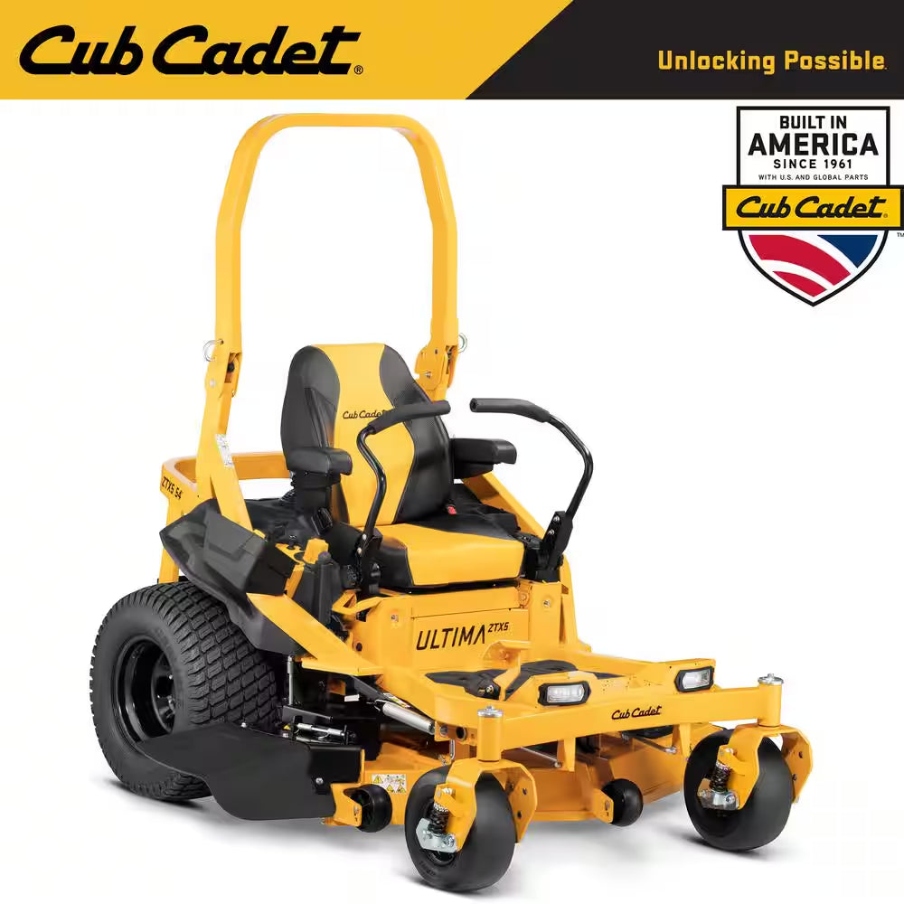 60-Inch Zero Turn Riding Lawn Mower with 24 HP V-Twin Engine, Fabricated Deck & Front Suspension